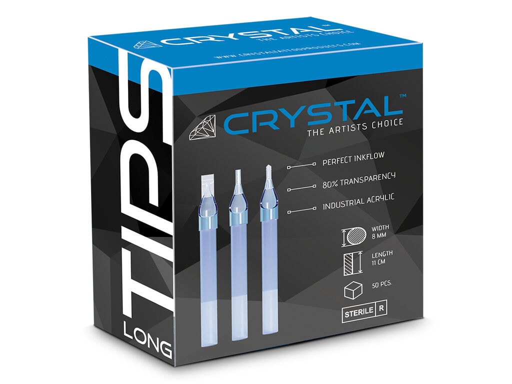 Crystal - Puntas largas - Planas - Caja de 50 (05 Flat Tip)