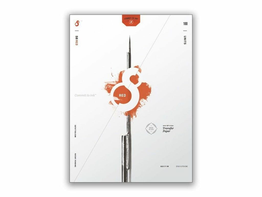 Unigraph - S8 Red - Papier Tatouage pour Stencils (10 Feuilles)