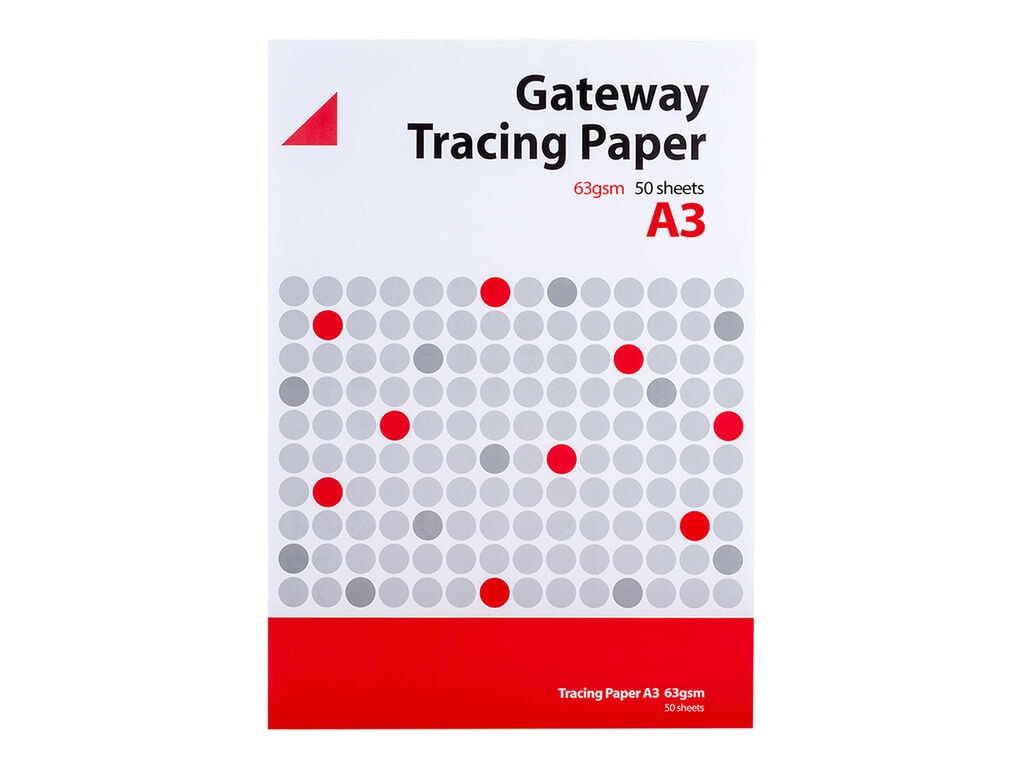 Gateway - Papel vegetal - A3 - 50 hojas (63 g/m² (GSM))