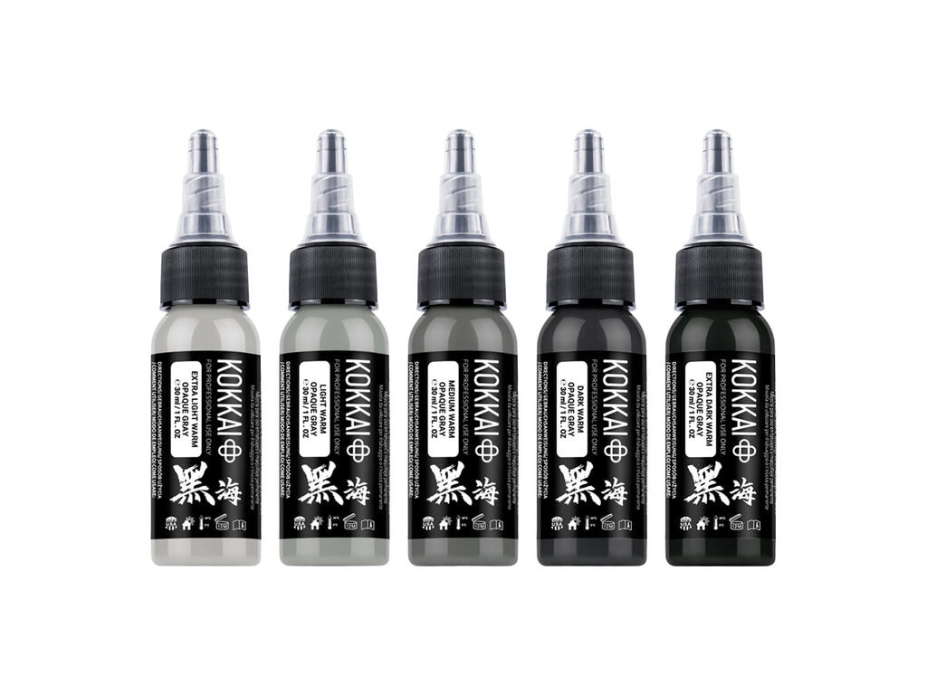Kokkai Sumi - Warm Opaque Grey Set (15 ml / 0,5 oz)