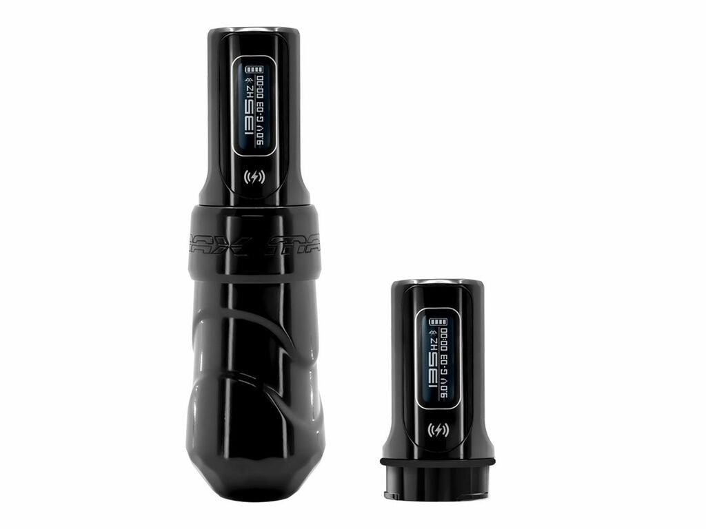 FK Irons - Flux Max - Máquina de tatuar inalámbrica - Paquete combinado - Stealth (Carrera de 3,2 mm (All-Round))