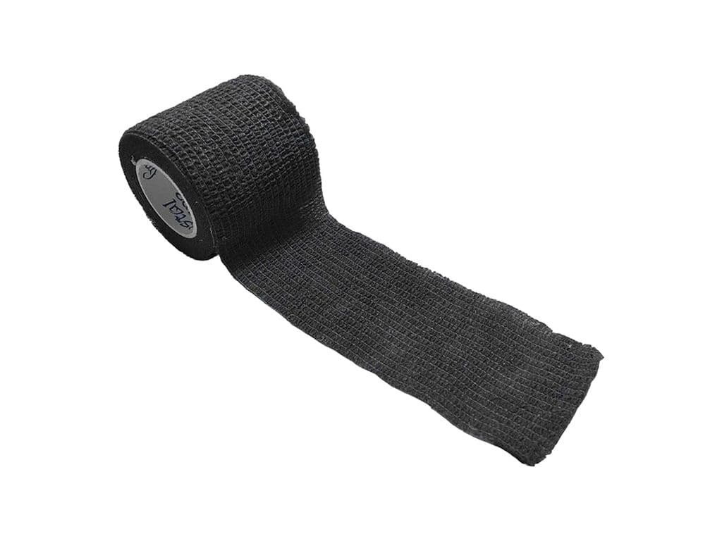 Crystal - Ruban Auto-Adhésif pour Manchons - 5 cm x 4,5 mètres - Noir (Un Rouleau)