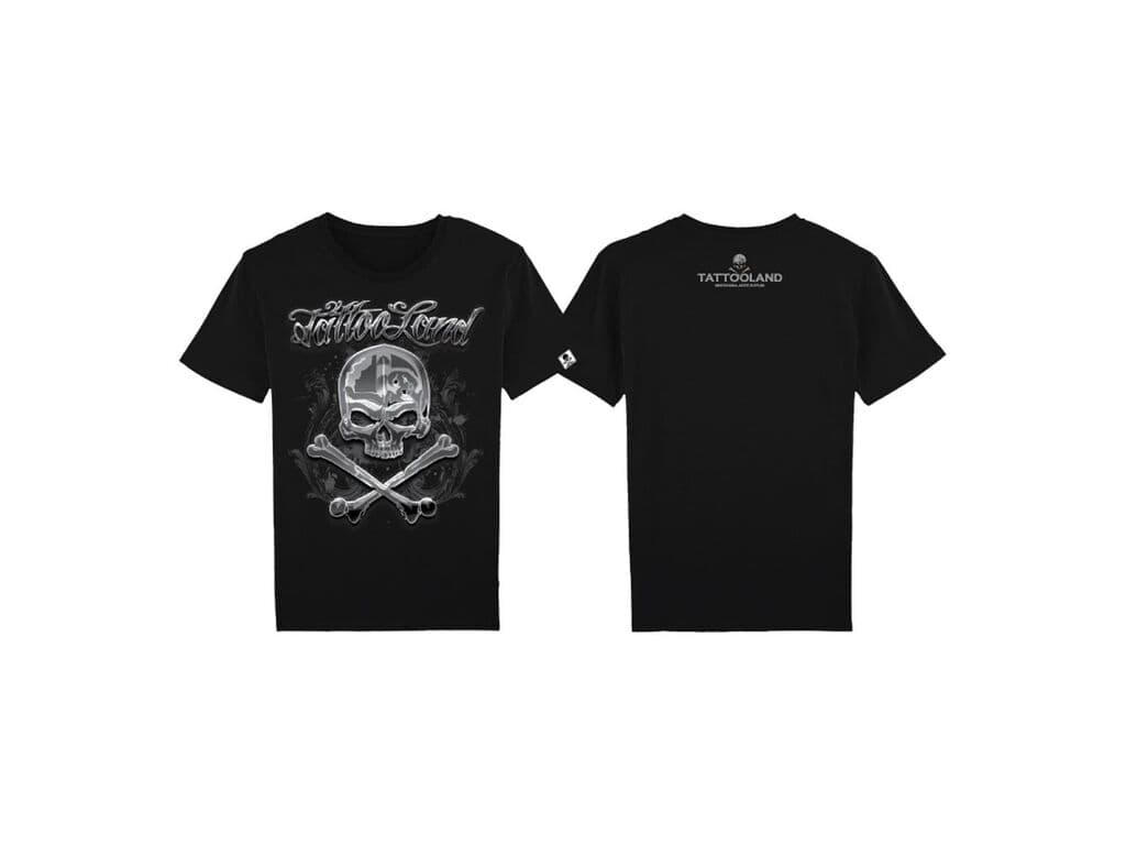 Tattooland - T-shirt - Chrome Skull (Medium)