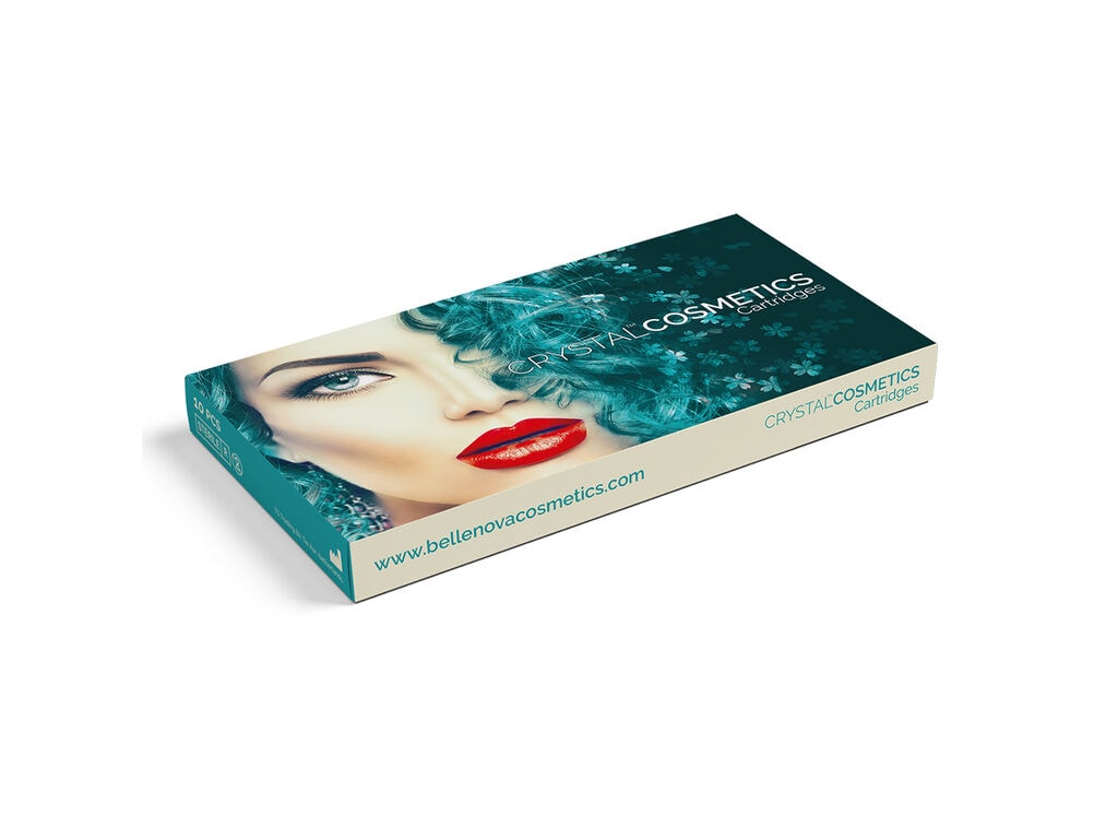 Crystal Cosmetics - PMU Cartridges - Doos van 10 (01 Round Liner - 0,18 mm - Extra Long Taper (Ultra Fine))
