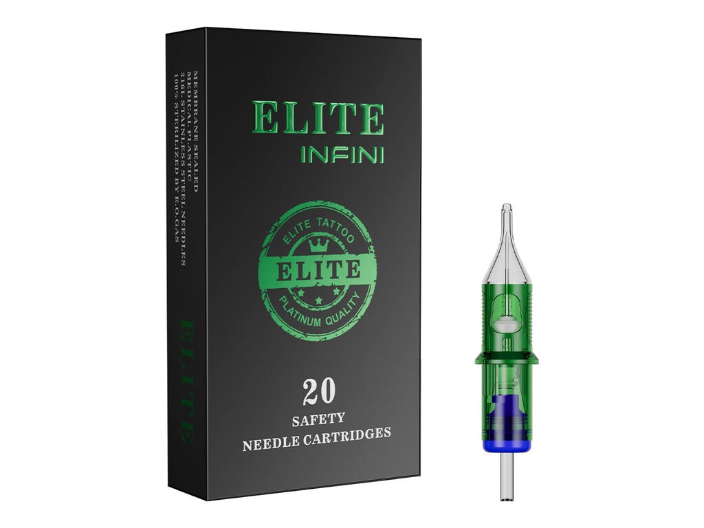 Elite - Cartouches Infini - Round Shaders - Boîte de 20 (05 Round Shader - 0,35 mm - Medium Taper)