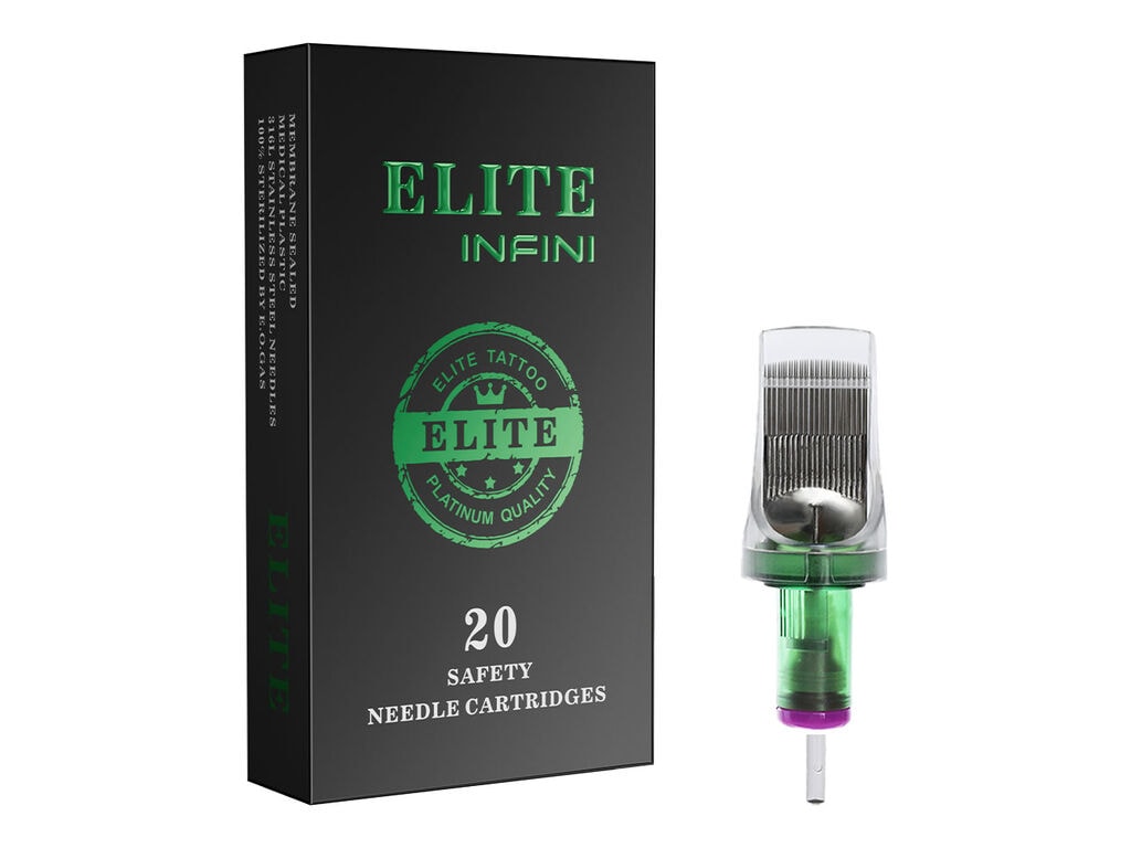 Elite - Cartouches Infini - Soft Edge Magnum Blackouts - Boîte de 8 (35 Soft Edge Magnum - 0,35 mm - Long Taper)
