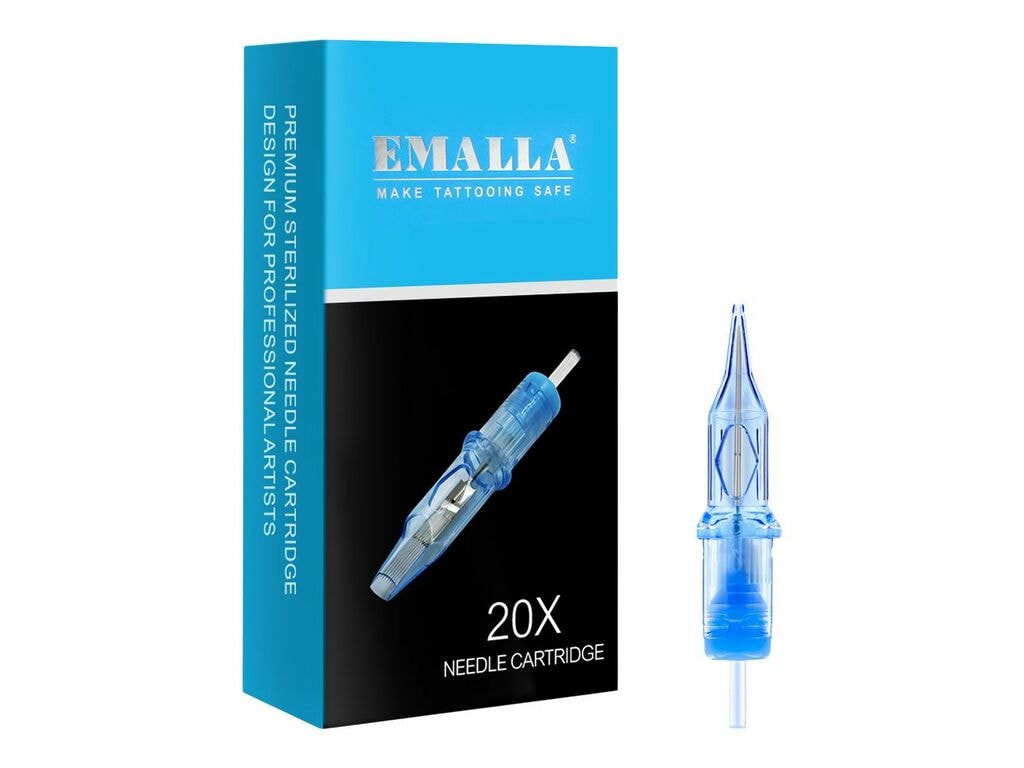 Emalla - Cartuchos Eliot - Sombreadores redondos - Caja de 20 (03 Round Shader - 0,30 mm - Long Taper)