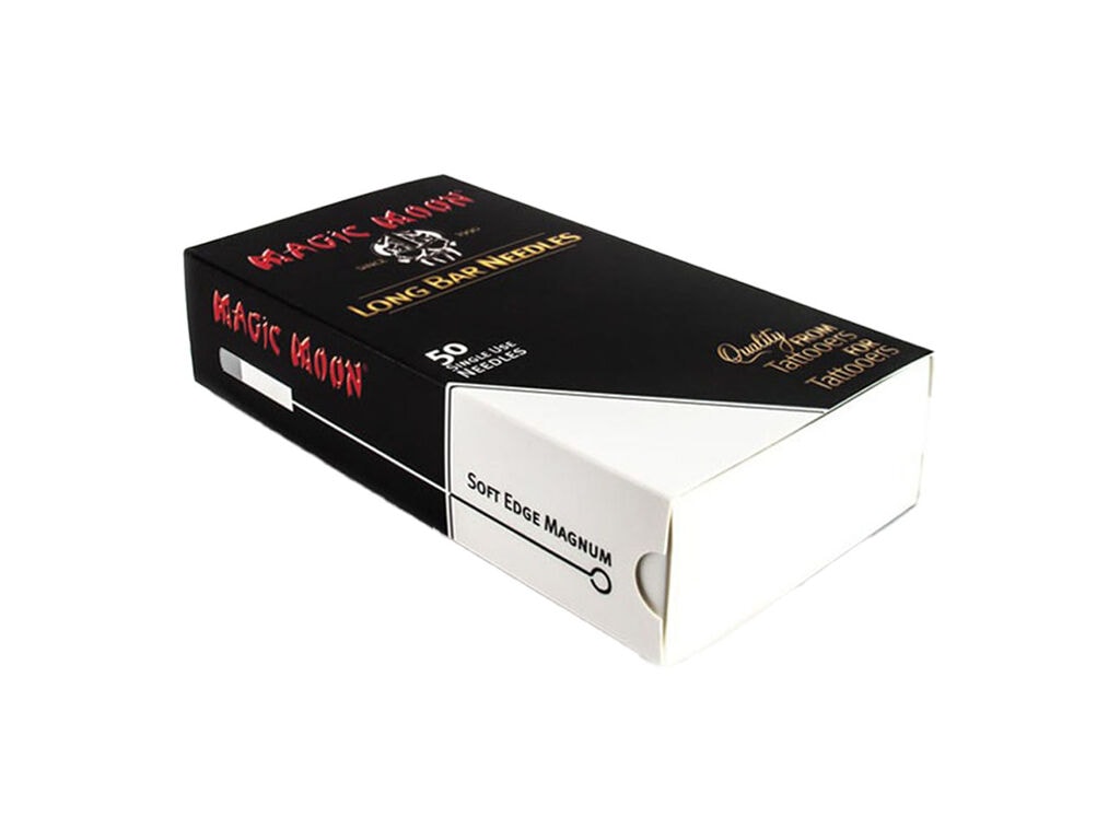 Magic Moon - Agujas - Magnum de borde suave - Caja de 50 (07 Soft Edge Magnum - 0,35 mm - Long Taper)
