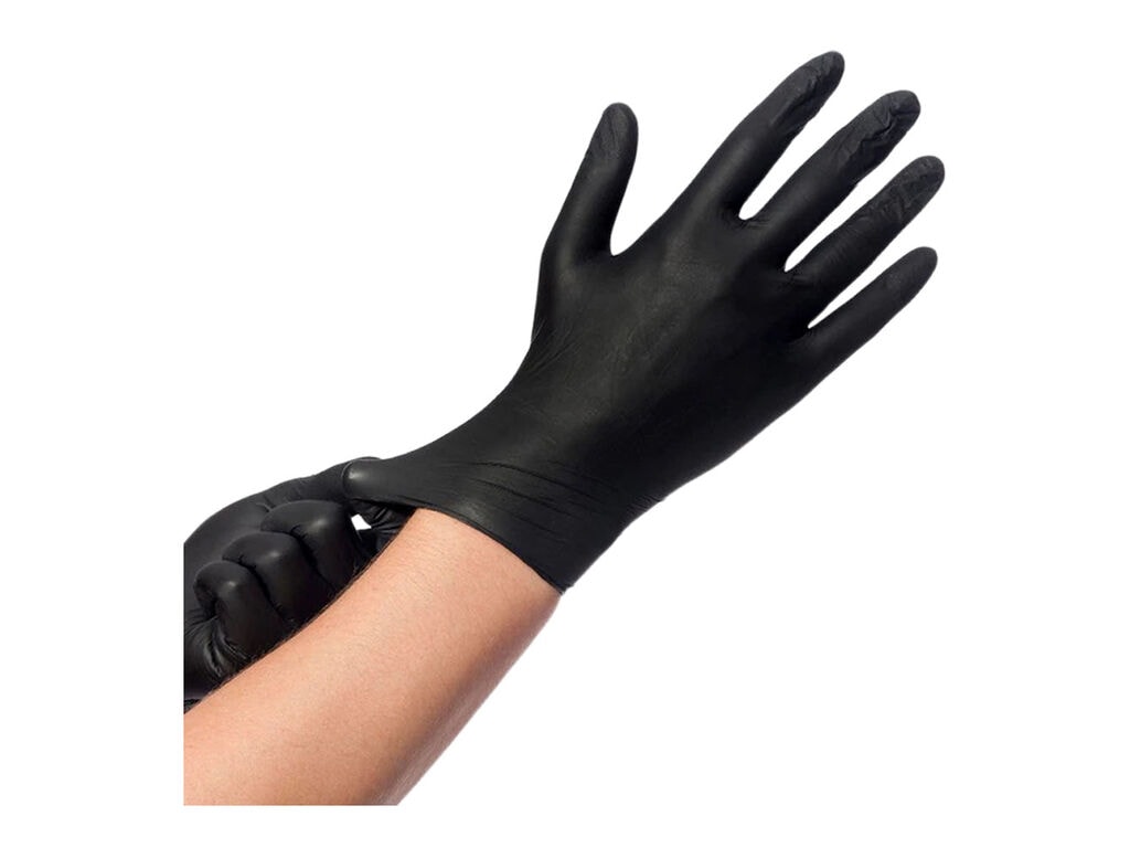 Comforties - Premium - Nitrile Gloves - Black - Box of 100 (X-Small)