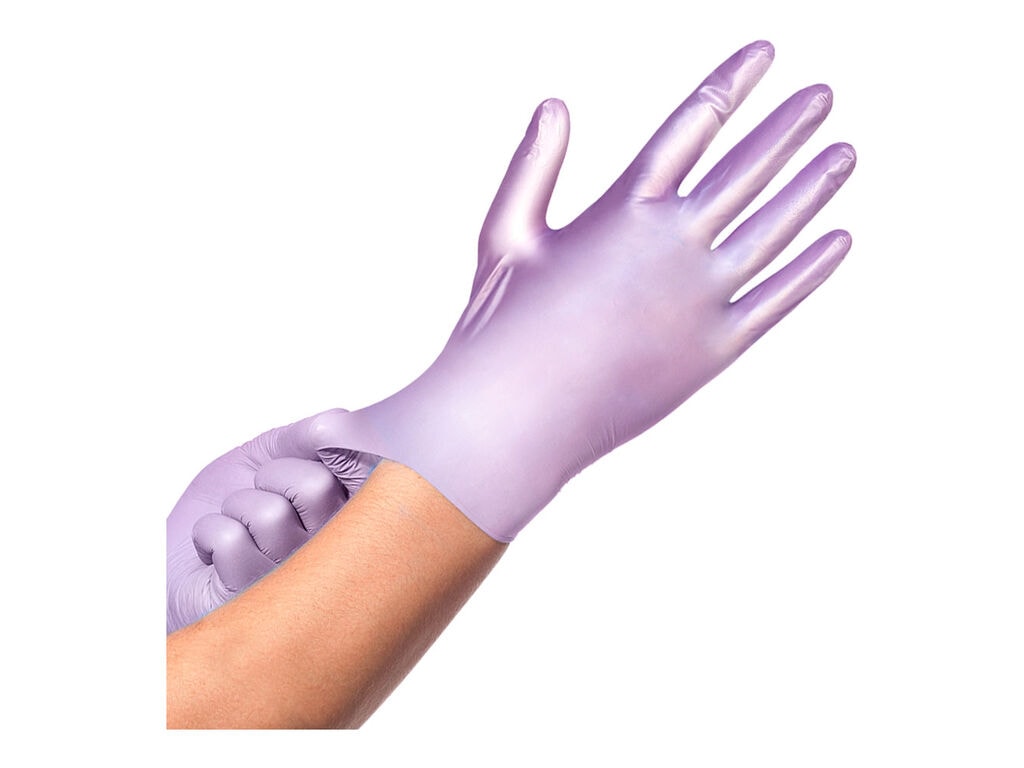 Comforties - Glamour - Nitril Handschoenen - Paars - Doos van 100 (X-Small)