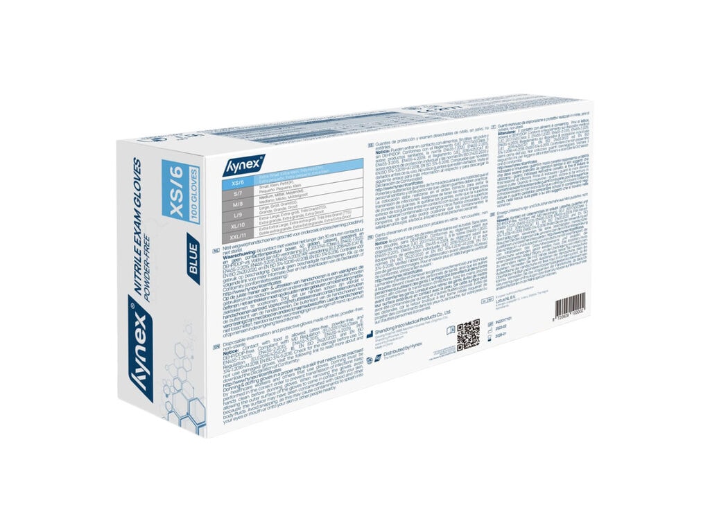 Hynex - Nitril Handschoenen - Blauw - Doos van 100 (X-Small)