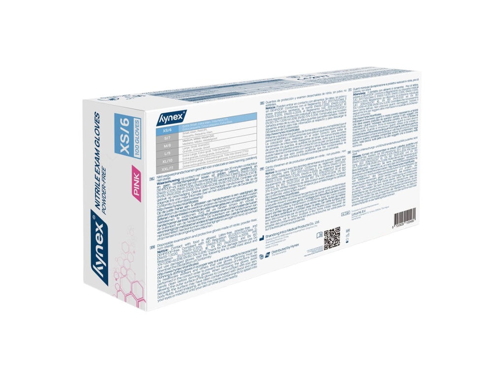Hynex - Nitril Handschoenen - Roze - Doos van 100 (X-Small)