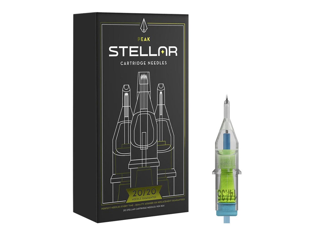 Peak - Cartuchos Stellar - Shaders redondos - Caja de 20 (05 Round Shader - 0,30 mm - Extra Long Taper)