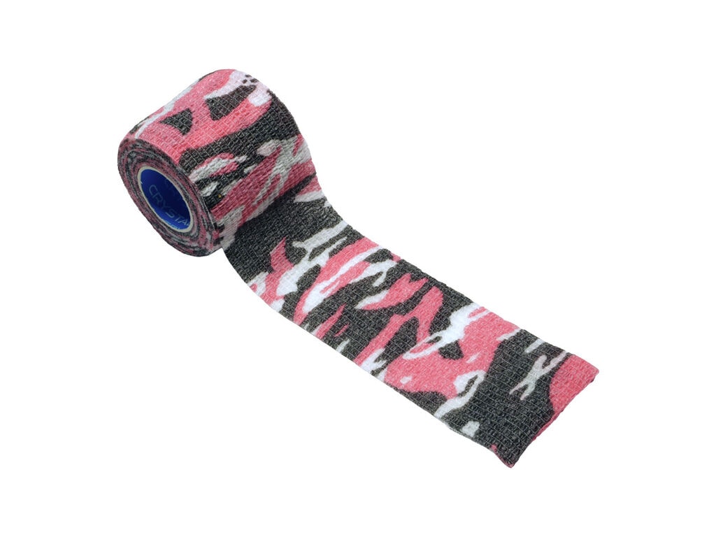 Crystal - Ruban Auto-Adhésif pour Manchons - 5 cm x 4,5 mètres - Pink Camo (Un Rouleau)