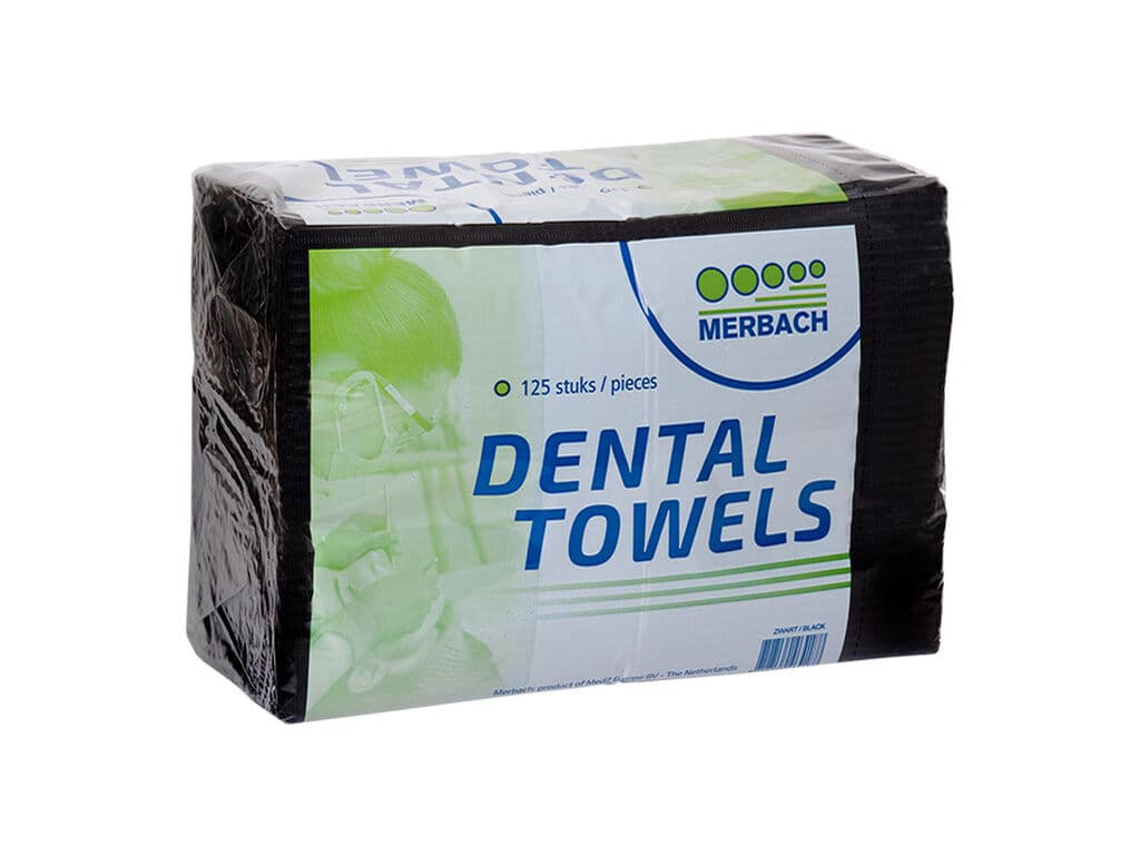 Merbach - Dental Bibs - Black (Pack of 125)