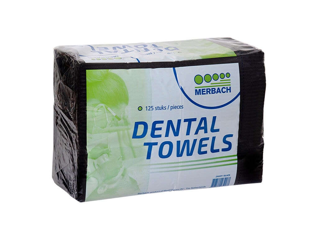 Merbach - Dental Bibs - Black (Pack of 125)