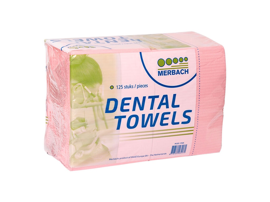 Merbach - Dental Bibs - Pink (Pack of 125)