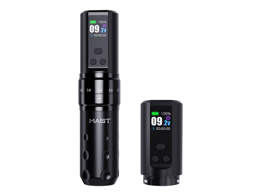 Dragonhawk - Mast Fold 2 Pro - Máquina de tatuar inalámbrica - Paquete combinado - Negro