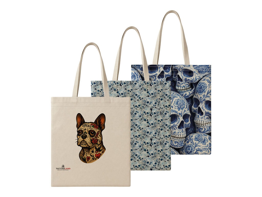 Tattooland - Tote Bag Set - Frenchie / Skulliez / SkullXL