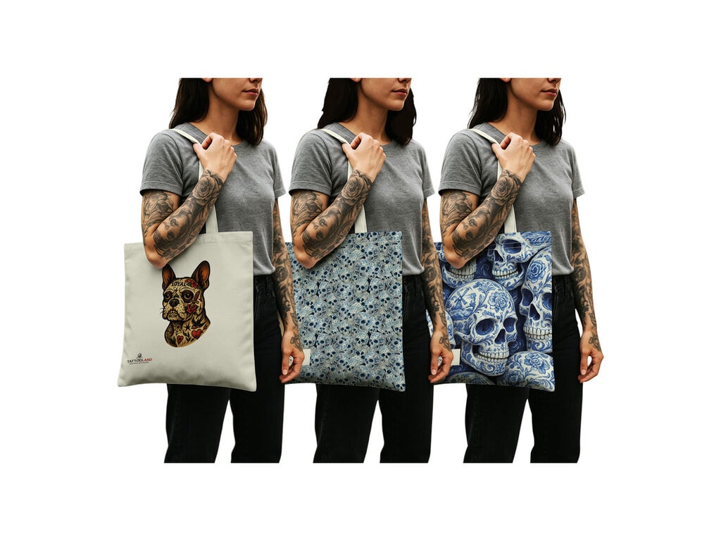 Tattooland - Tote Bag Set - Frenchie / Skulliez / SkullXL