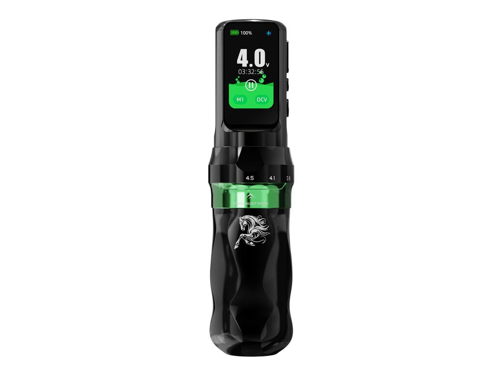 Dragonhawk - Mast Fold Pro - Wireless Tattoo Machine - Year of the Horse - Green