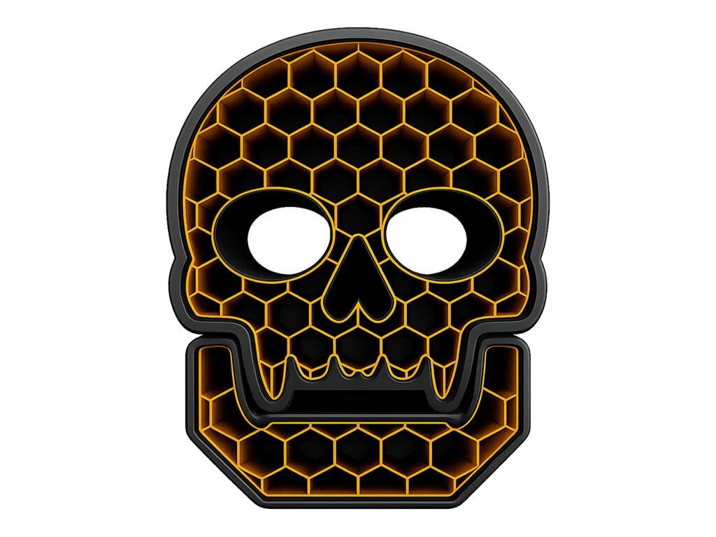 TattRak - Skull - Support pour Flacons d'Encre - Pack - Noir / Livewire