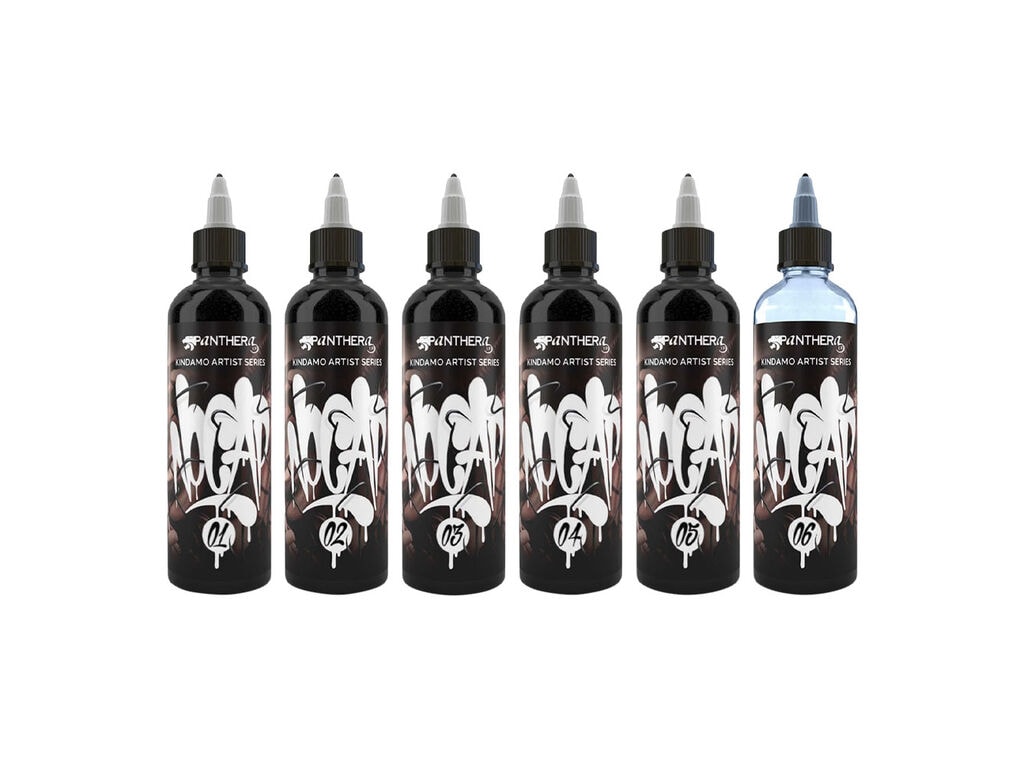 Panthera Ink - Juego Kindamo sin tapa - 6 x 150 ml / 5 oz