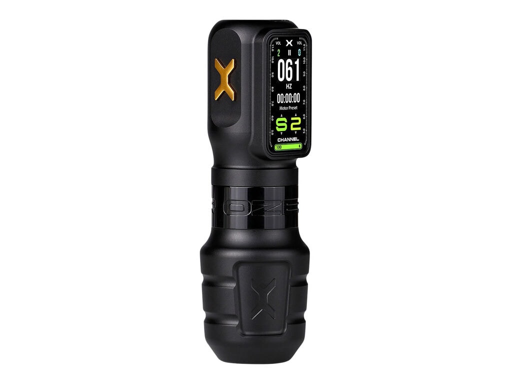 Ozer - X-Channel - Draadloze Tattoo Machine - Combipakket - Zwart