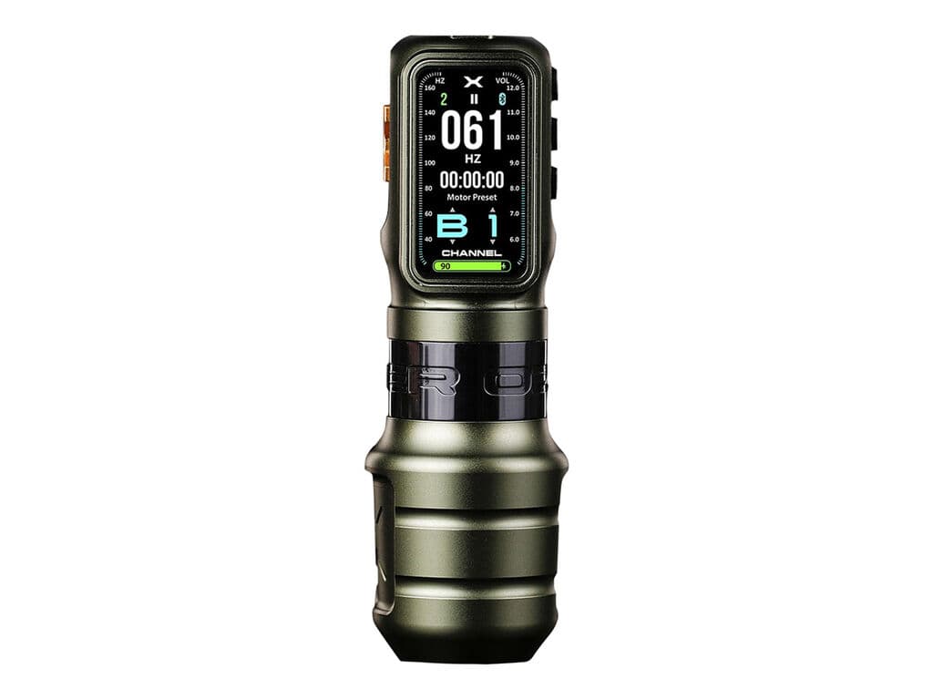 Ozer - X-Channel - Draadloze Tattoo Machine - Combipakket - Groen