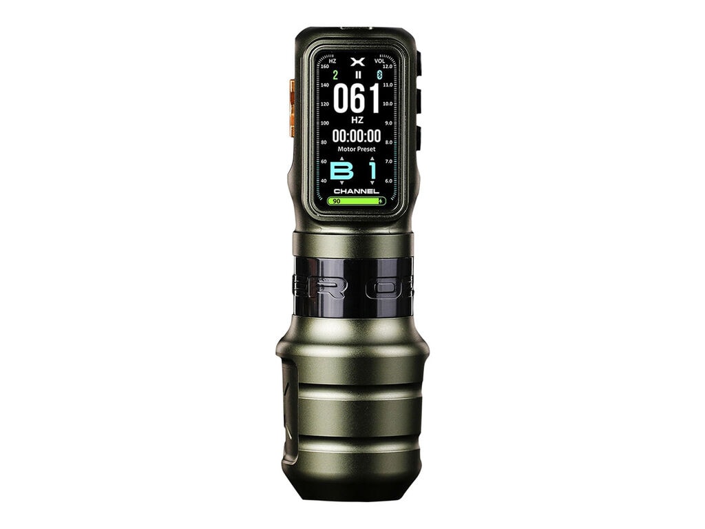 Ozer - X-Channel - Draadloze Tattoo Machine - Combipakket - Groen