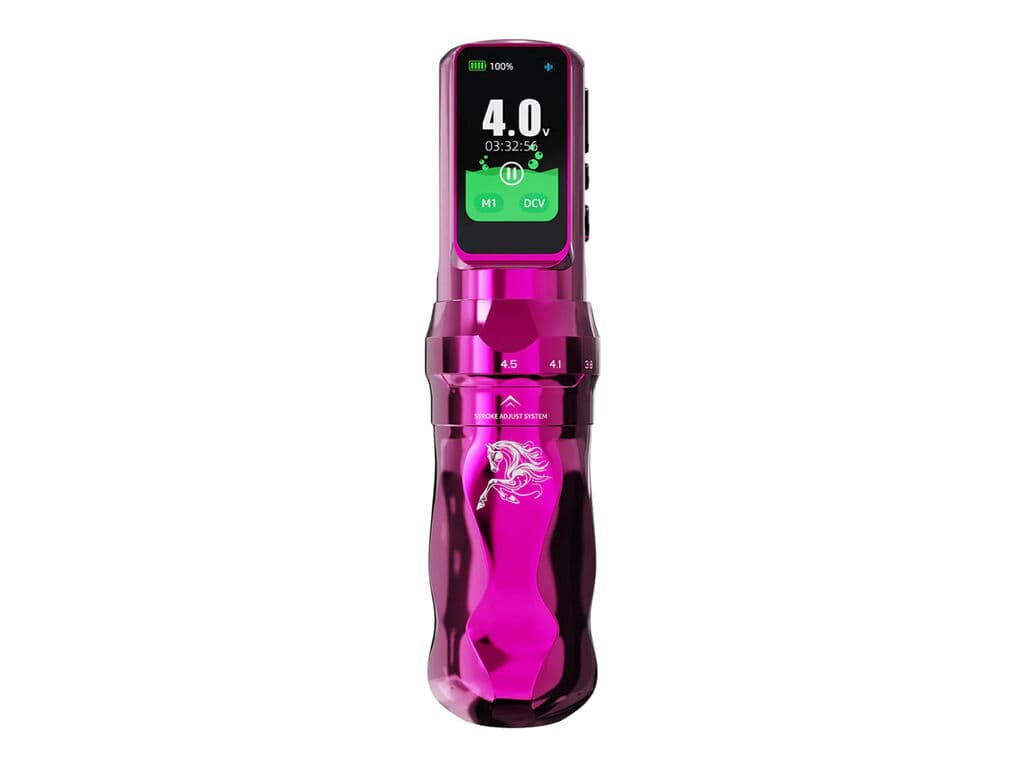 Dragonhawk - Mast Fold Pro - Wireless Tattoo Machine - Year of the Horse - Pink
