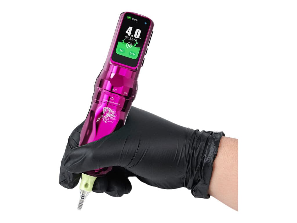 Dragonhawk - Mast Fold Pro - Wireless Tattoo Machine - Year of the Horse - Pink