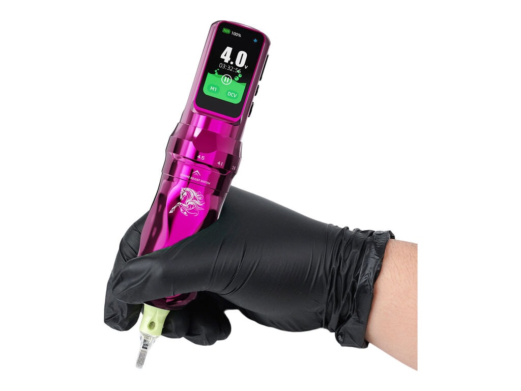 Dragonhawk - Mast Fold Pro - Wireless Tattoo Machine - Year of the Horse - Pink