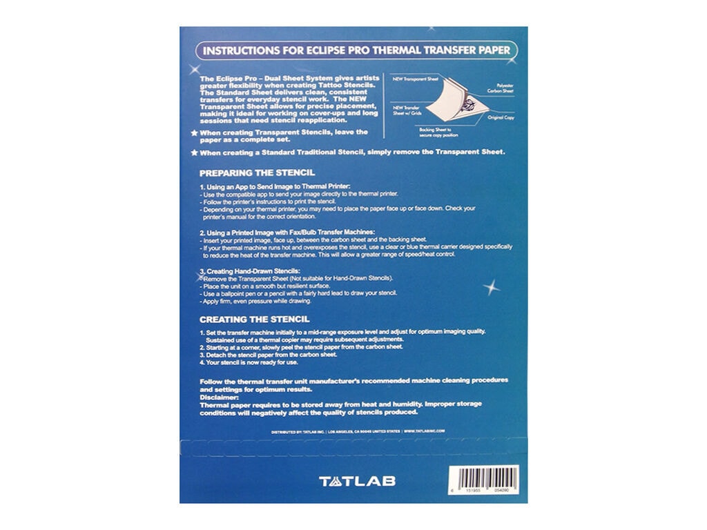Tatlab - Eclipse Pro - Thermal Transfer Paper - A4 - Box of 100