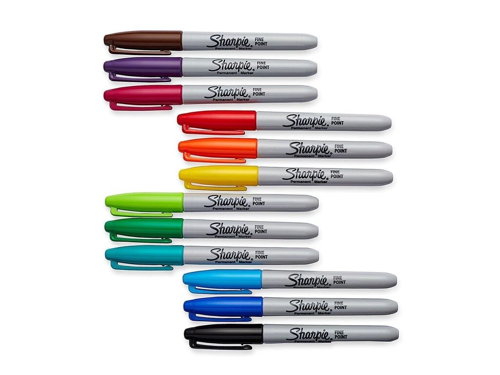 Sharpie - Pointe Fine Arc-en-ciel - Pack de 12