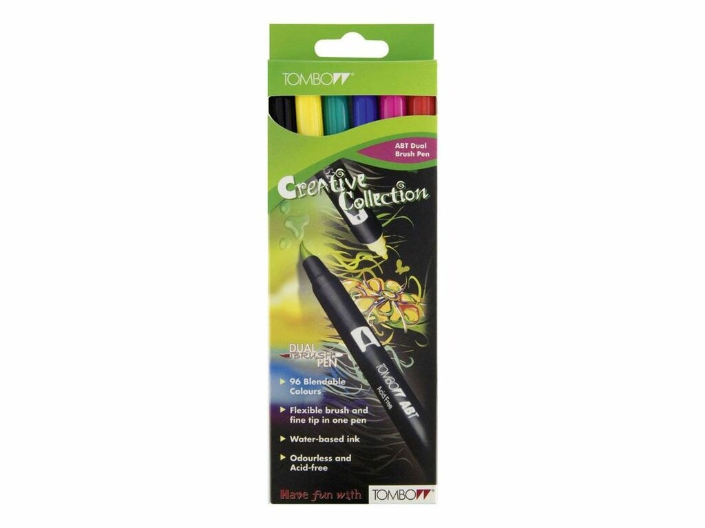 Tombow - Dubbelzijdige Stift - Set van 6