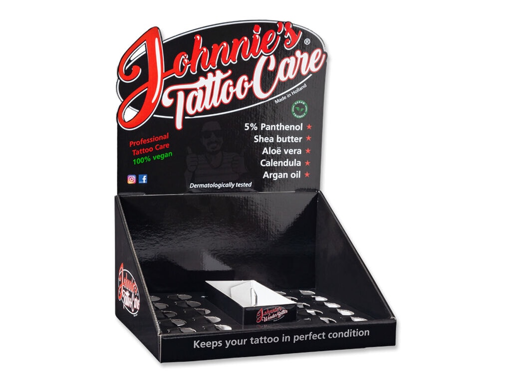 Johnnie's - Display for Tattoo Aftercare Cream & Lotion