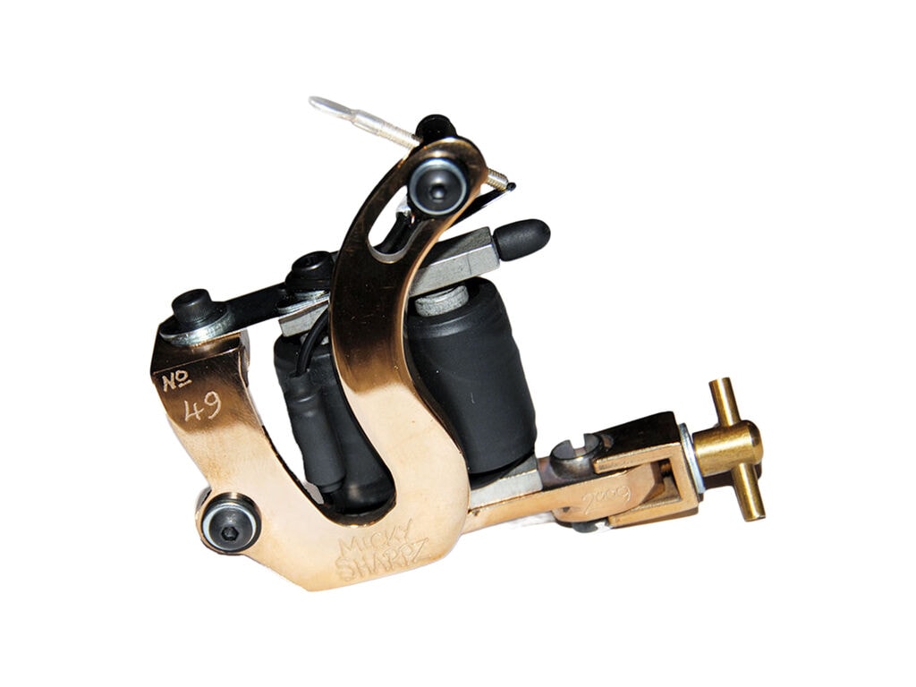 Micky Sharpz - Bronze Contraption - Tattoo Machine - Shader / Colour Packer
