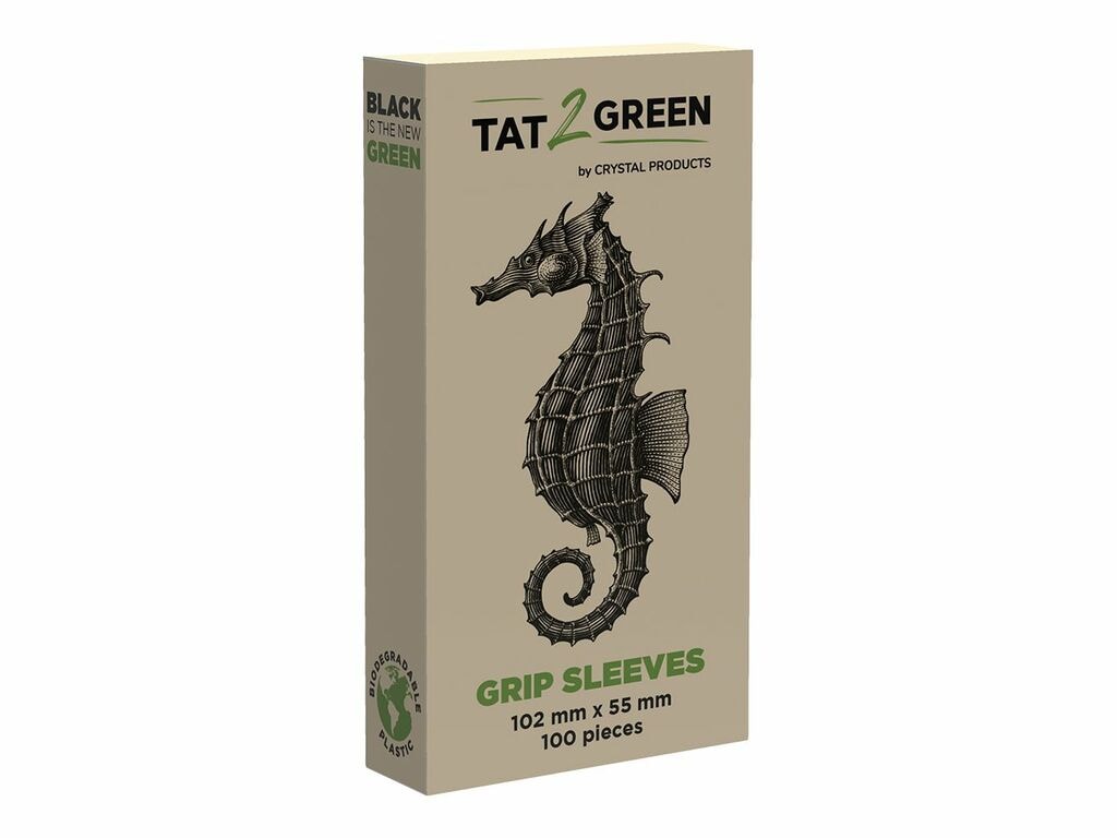 Tat2Green - Schutzhüllen für Griffstücke - Schwarz - 102 mm x 55 mm - 100er Box