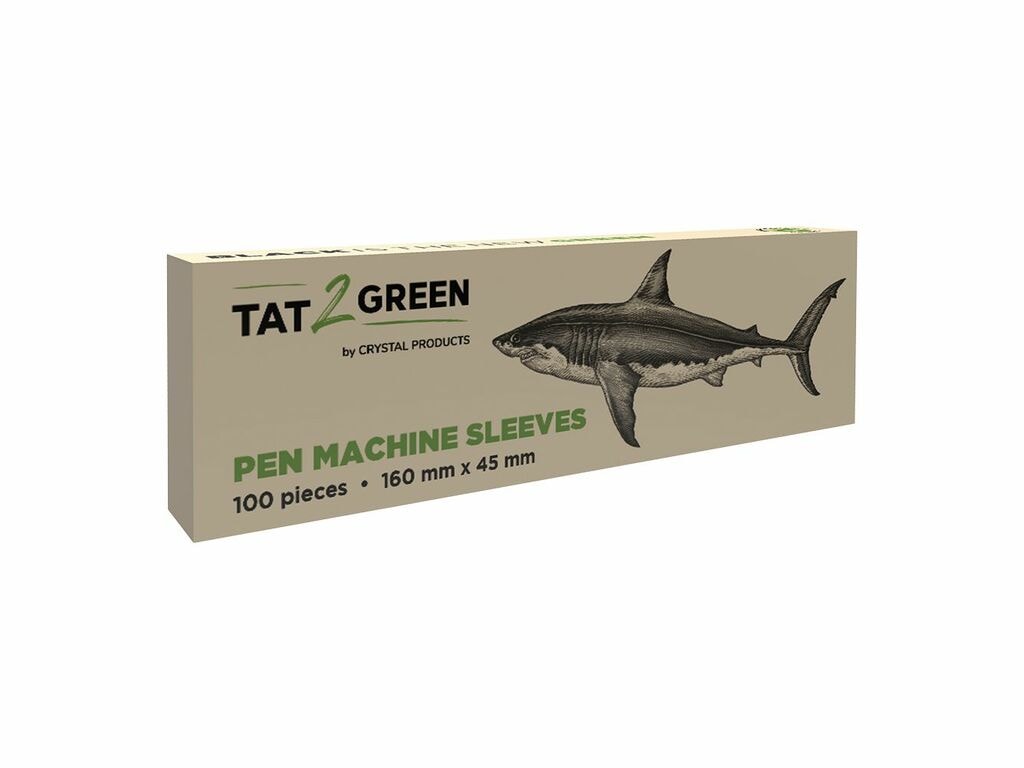 Tat2Green - Fundas para máquinas de escribir - Negras - 160 mm x 45 mm - Caja de 100