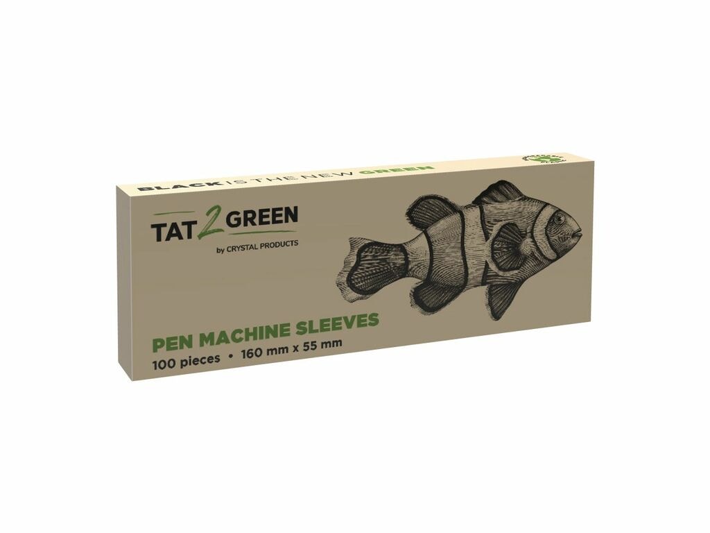 Tat2Green - Pen Machine Hoezen - Zwart - 160 mm x 55 mm - Doos van 100