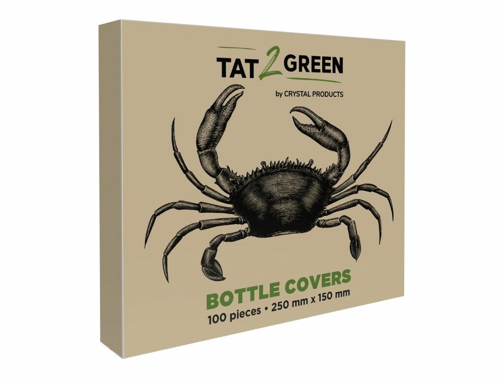 Tat2Green - Schutzhülle für Flaschen - Schwarz - 250 mm x 150 mm - 100er Box