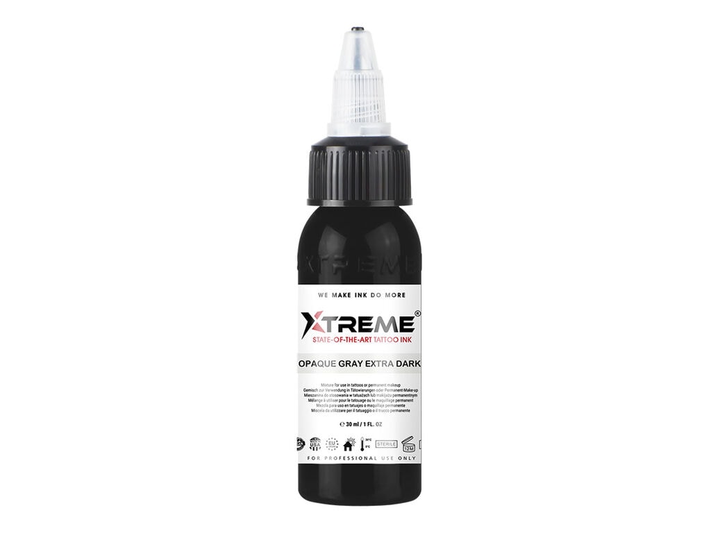 Xtreme Ink - Opaque Grey - Extra Dark - 30 ml / 1 oz