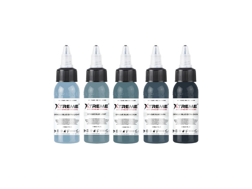 Xtreme Ink - Opaque Blue Colour Set - 5 x 30 ml / 1 oz