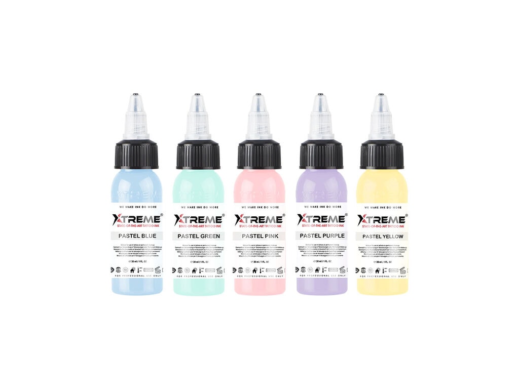 Xtreme Ink - Pastel Colour Set - 5 x 30 ml / 1 oz
