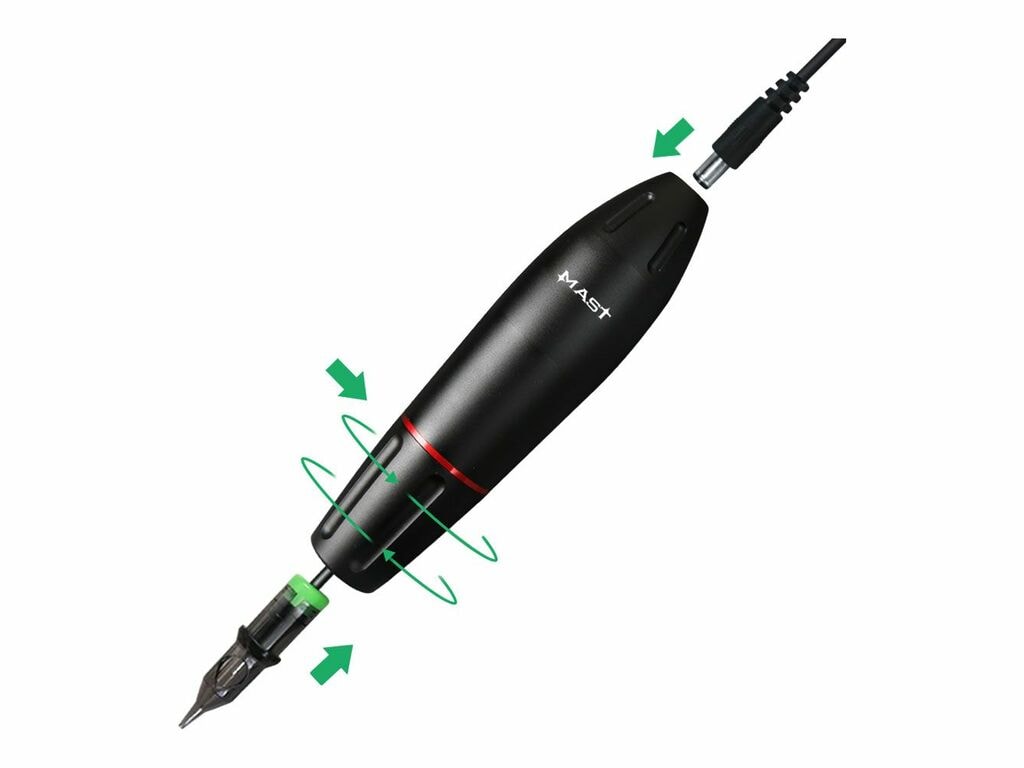 Dragonhawk - Mástil - Máquina de tatuar - Negro
