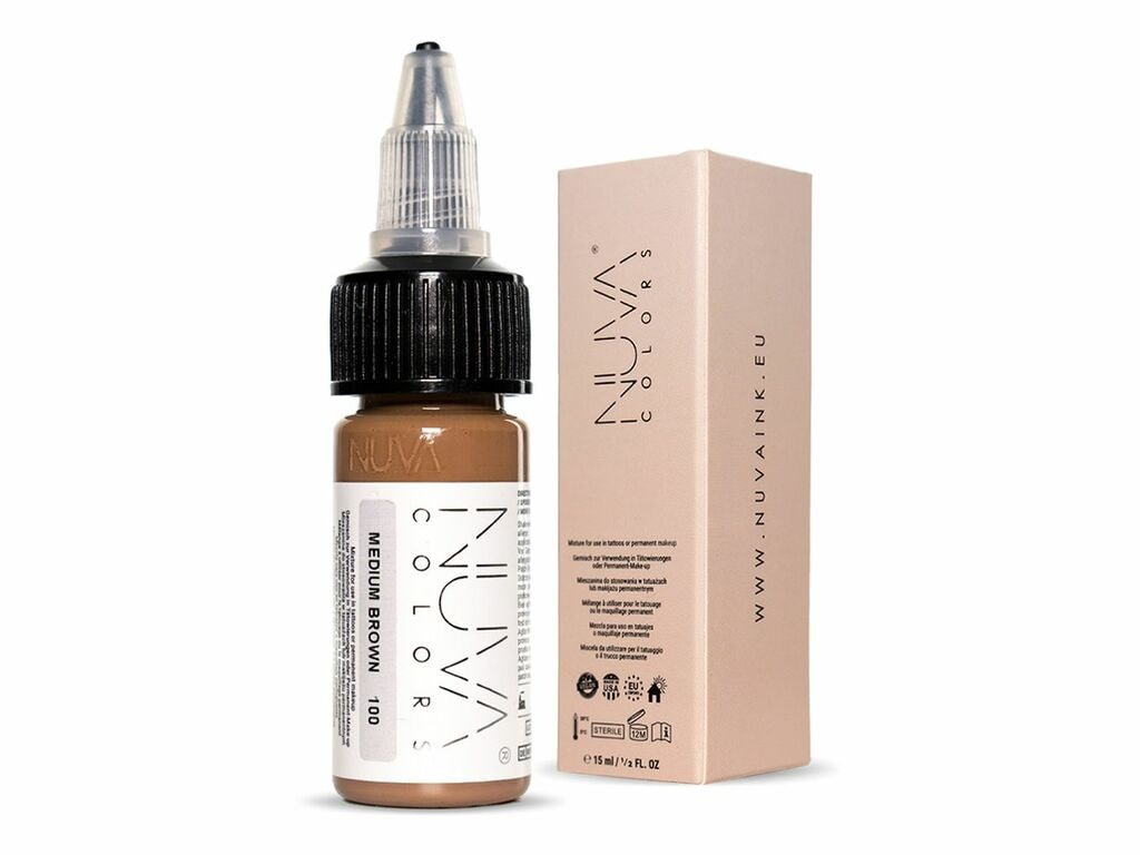 Nuva Colors - Eyebrow - 100 Medium Brown - 15 ml / 0.5 oz