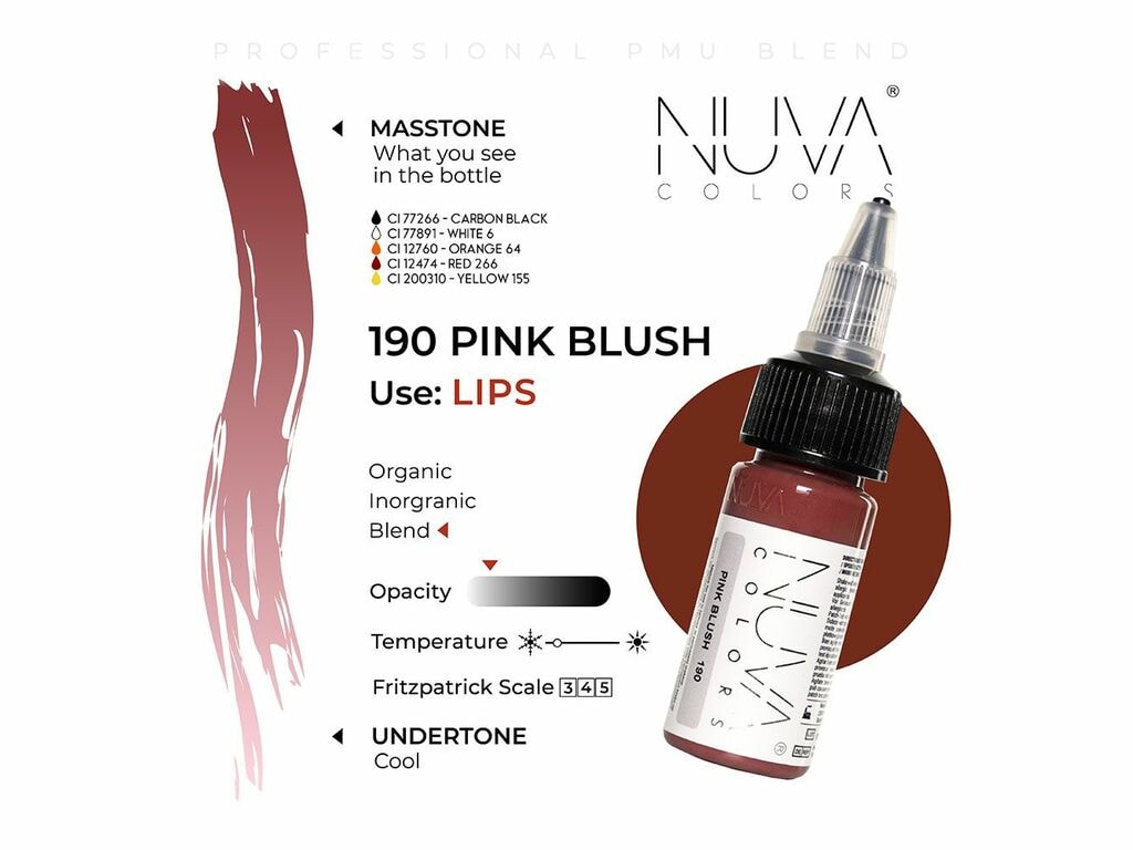 Nuva Colors - Lip - 190 Pink Blush - 15 ml / 0.5 oz