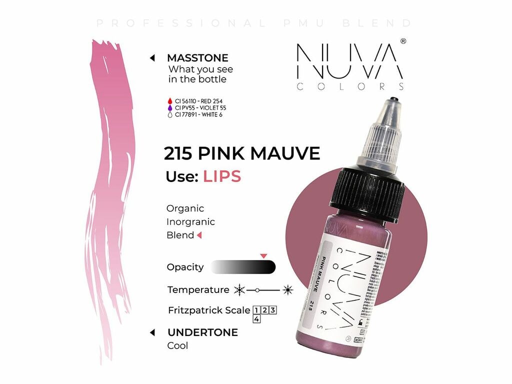 Nuva Colors - Lip - 215 Pink Mauve - 15 ml / 0.5 oz