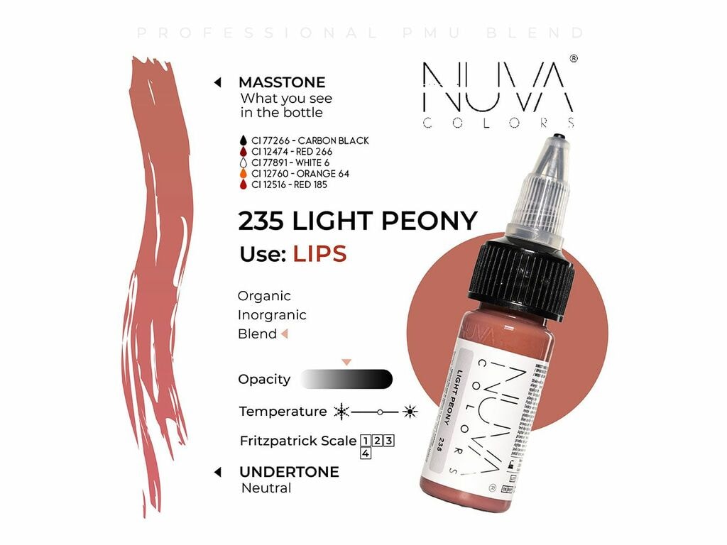 Nuva Colors - Lip - 235 Light Peony - 15 ml / 0,5 oz